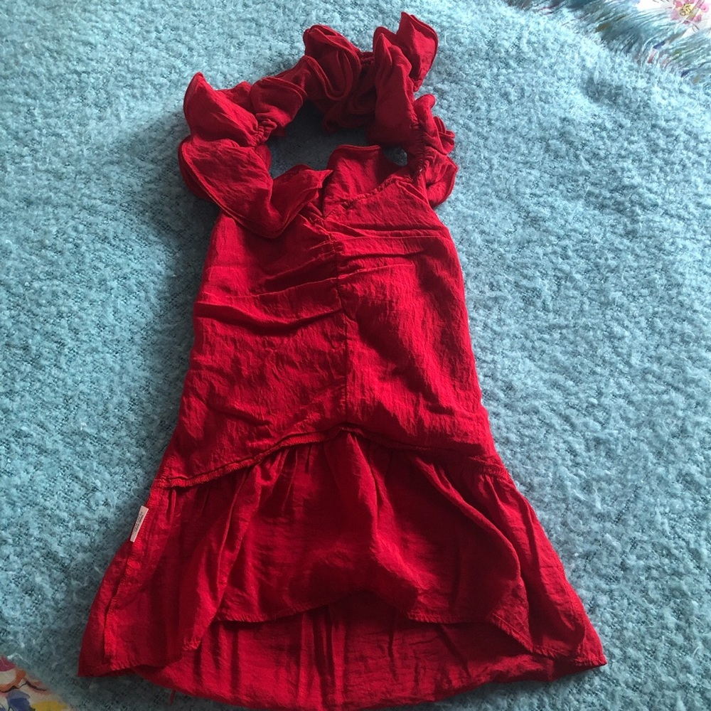 Women dress mini and blouse red size medium faisca